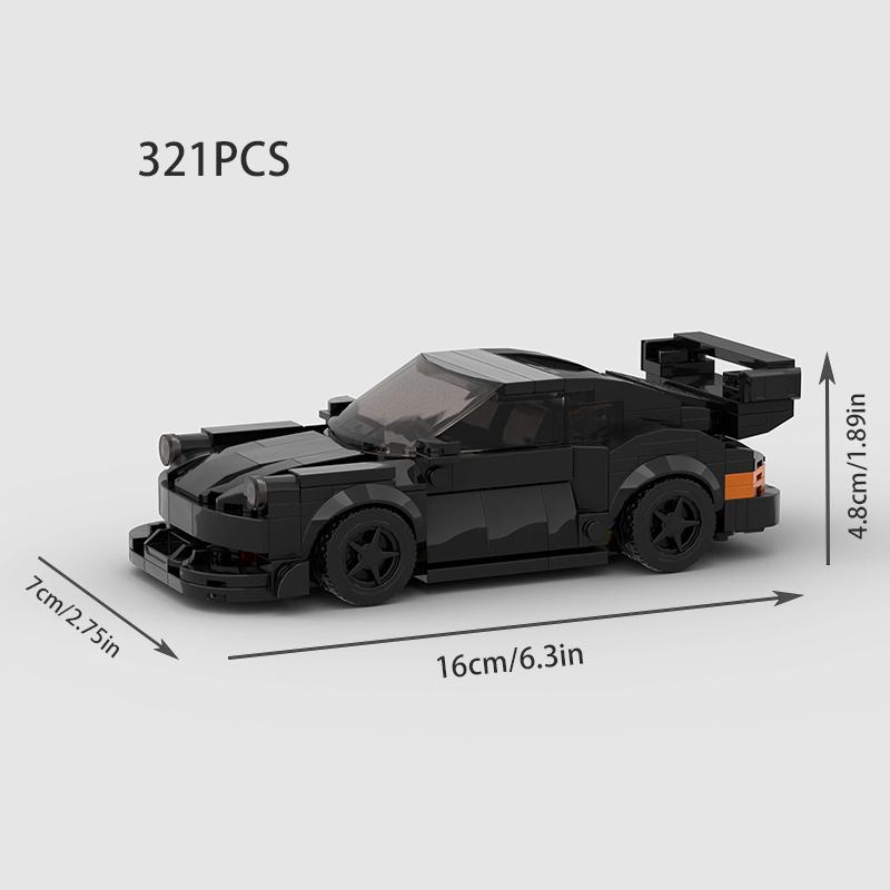2025 New MOC Turbo City Technical Speed Car Sports Racing Vehicle Racer Building Blocks Educational Toys Friends Gift