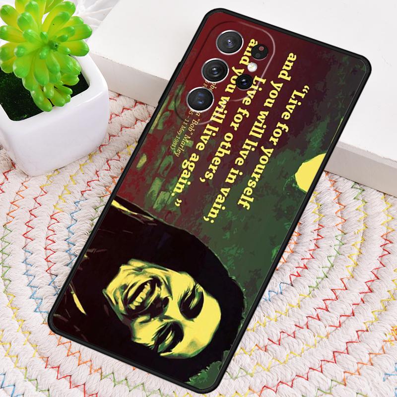 Bob Marley Zitate Rasta Reggae weiche Handyhülle für Samsung Galaxy note 10 pro S26 Ultra S23 S24 FE S25 S21 S22 PLUS Hülle