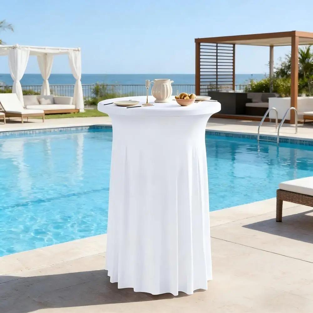 Elastic Conference Table Skirt Long Drape Bar Counter Cover Bar Table Cover  Meeting Room