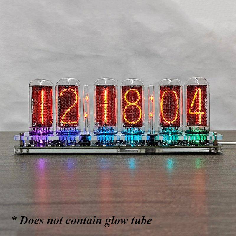 6-Position IN-18 Glow Clock Motherboard Nixie Tube Clock Base Electronic Numbers Watch Maintenance Desktop DIY Accessories
