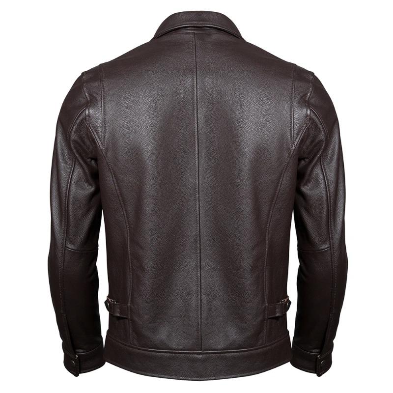 Chinese Size Men Leather Jacket 100% Real Cowhide Black Brown Men's Genuine Leather Coat Male Skin Clothing Autumn Spring Asian Size M601