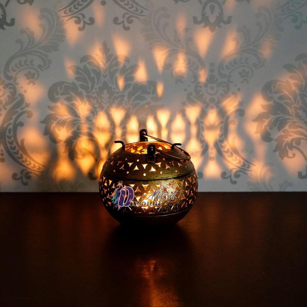 Candle Holder Antique Gold Finish Decorative Items, Home Decor Items for Living Room, Bedroom I Drawing Room,