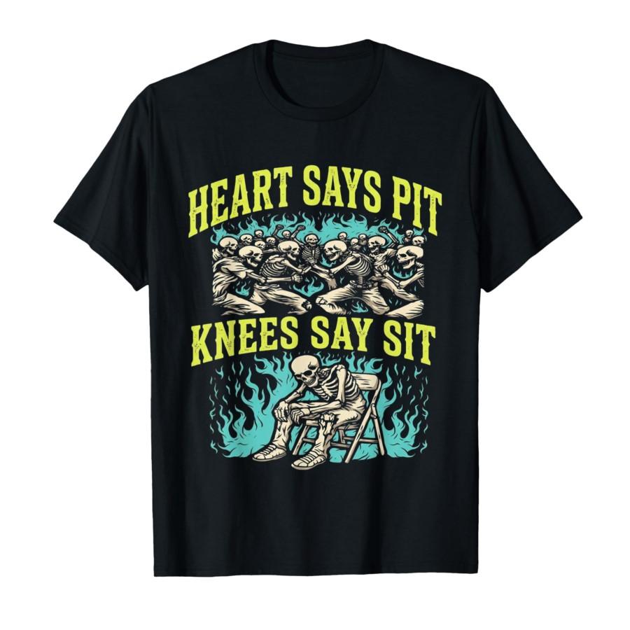 Comfortable season Hart Zegt Kniel Knie&euml;n Zeggen Zit Skelet Grappig T-shirt Voor Mannen Vrouwen 100% Katoen T-shirts Korte Mouw Tops 0306-1 - Mannen Zomer... 3XL veelkleurig