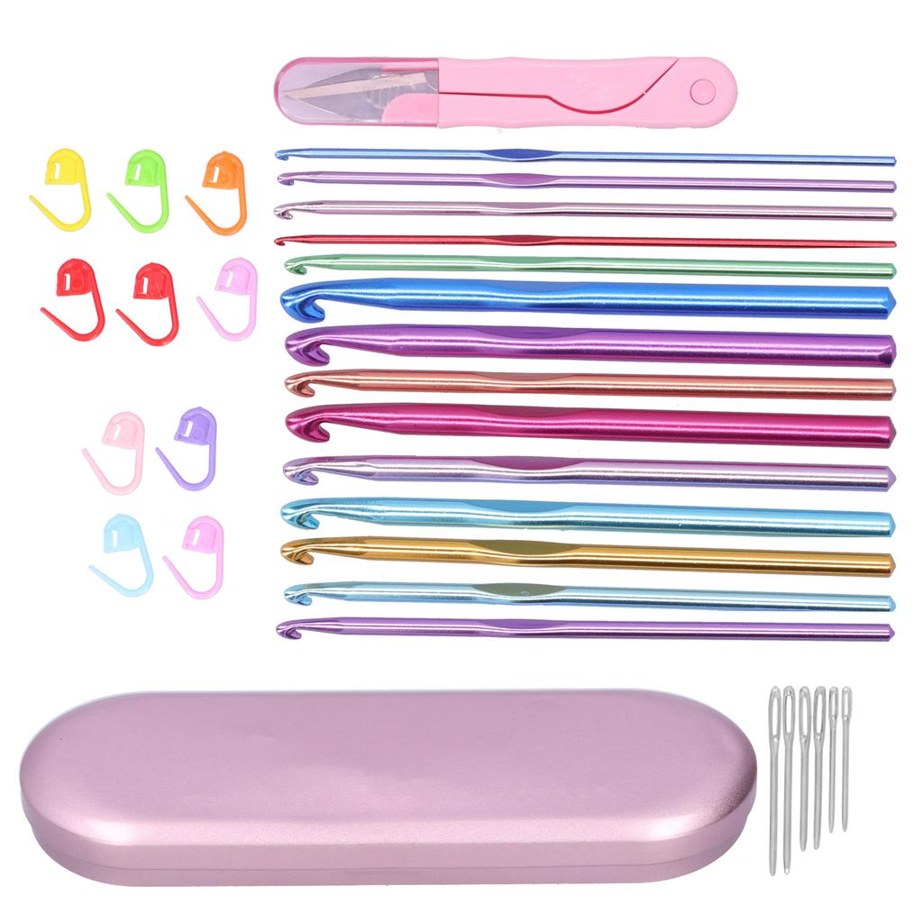 Crochet Hook Set Alumina Crochet Needle Colorful Sweat  Knitting Tools Household Supplies