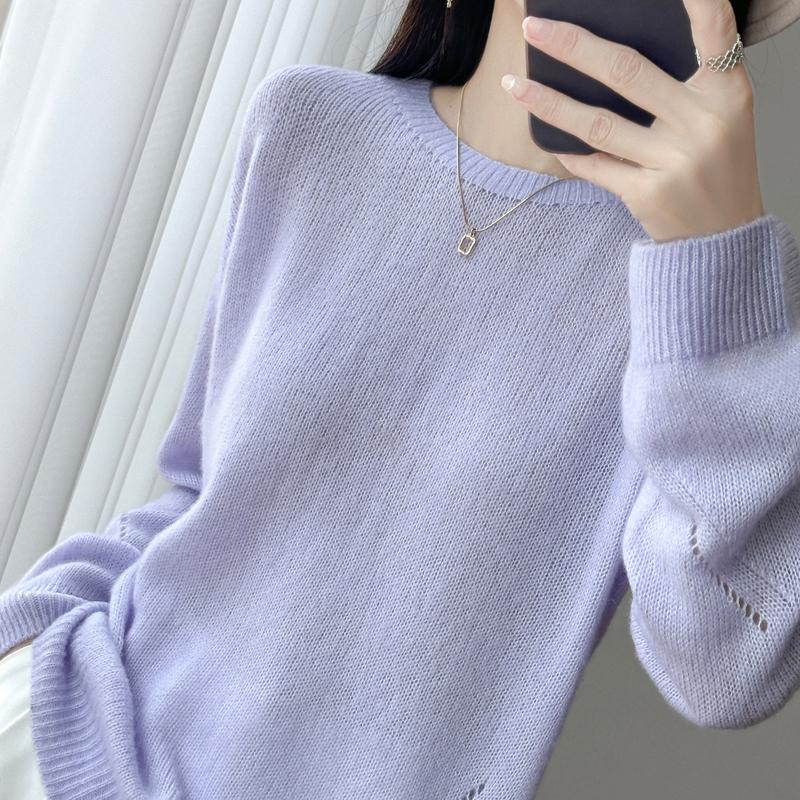 QingHe Cashmere Women's 30% Cashmere Cardigan - Soft & Warm Wool Blend Sweater