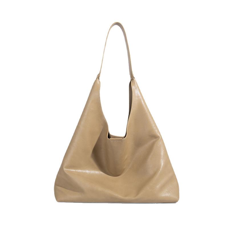 Simple Fashion Handbag for Women New Stylish Versatile Solid Color Single Shoulder Bag High-end Large Capacity Tote Bag
