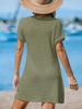 Women's European & American Fashion V-Neck Batwing Sleeve Plaid Knit Dress - Casual, Elegant, Breathable Style