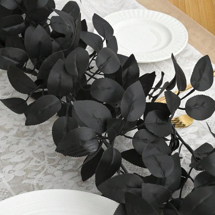 Künstliche Pflanzen Blätter Ranke Rattan Halloween Weihnachten Hochzeit Heimdeko Außen Garten Hof Treppengeländer DIY Zubehör