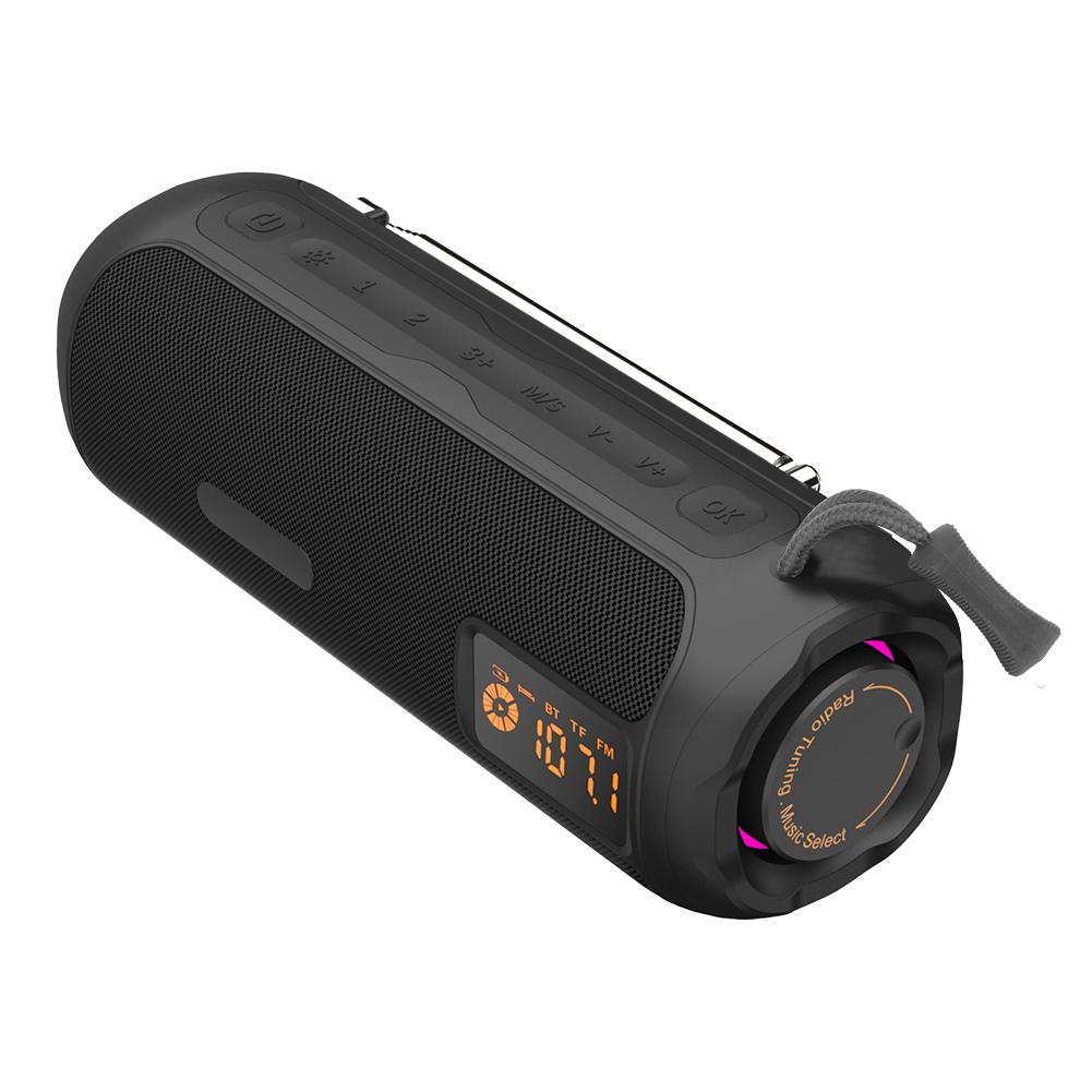 Bluetooth Speaker LED Display Portable Outdoor Wireless Speaker Built-in 4500mAh Rechargeable Radio Waterproof Sound Box Speaker