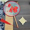 Chinese Style Classical Embroidery Group Fan Gifts Cheongsam Catwalk Photo Props Stage Performance Show Dance Party Round Fan