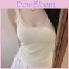 Lingerie Lace Trim Tank Top With 3d Pattern For Women Summer Casual Wear