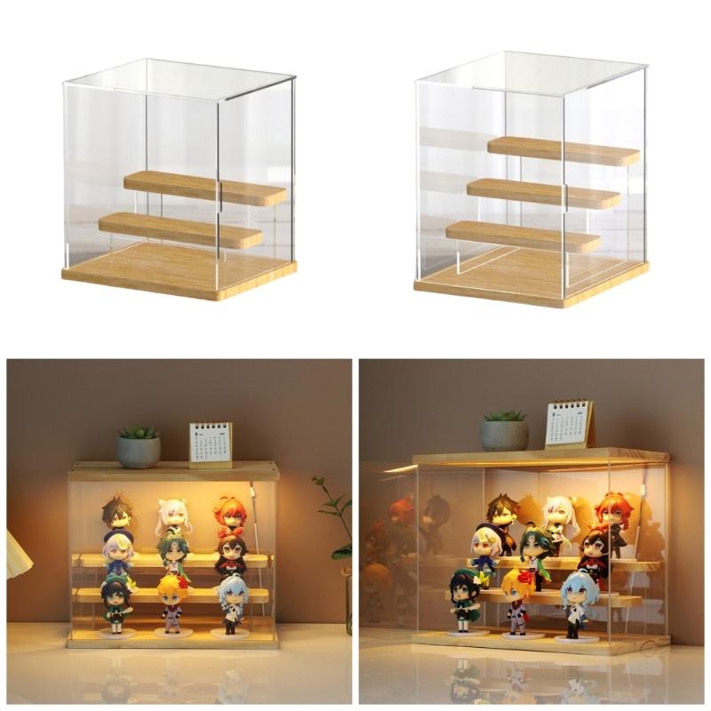Acrylic Display Case for Miniature Collectibles and Toy Models Clear Dustproof Showcase Stand Perfume Storage Box