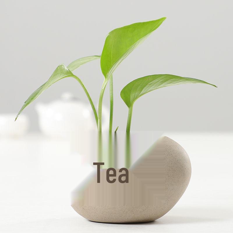 Mały ceramiczny wazon zen do hydroponiki i kompozycji ze świeżych kwiatów