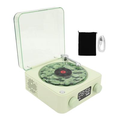 Vintage gramofon Bluetooth reproduktor 4 režimy Přenosný bezdrátový gramofon Stereo reproduktor s...