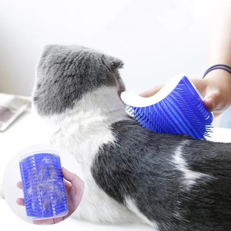 Cat Massage Tool Pet Hair Removal Massage Comb Wall Corner Self Cleaning Rubbing Brush Cats Toys Pet Beauty Supplies