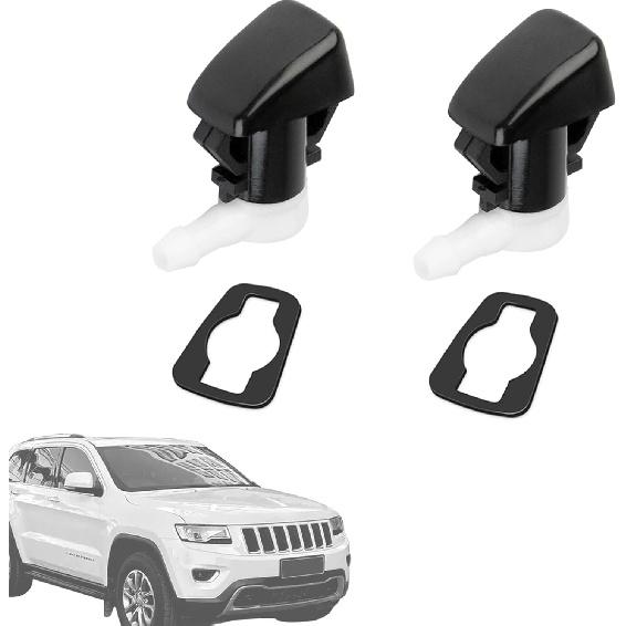 2 PCS 68260443AA Wiper Washer Nozzles Compatible with Jeep Grand Cherokee WK2 WL 2011-, Washer Accessories of Jeep Grand Cherokee Replaces 55372143AB