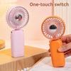 Portable Neck Fan, 3 Speed Foldable Handheld Fan, USB Rechargeable Small Personal Fan for Outdoor Travel, Desk Cooling Fan for Home Office