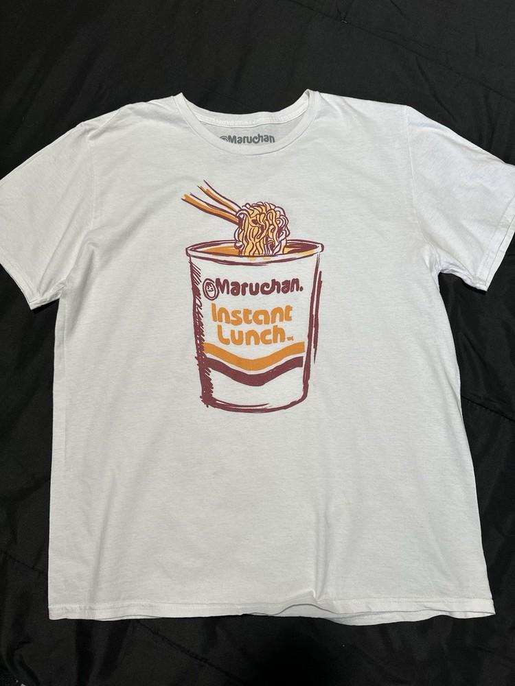 

Maruchan Men039s White TShirt Size L Cup Noodle LogoAwesome GraphicsVery Rare Unisex T-Shirt XXL