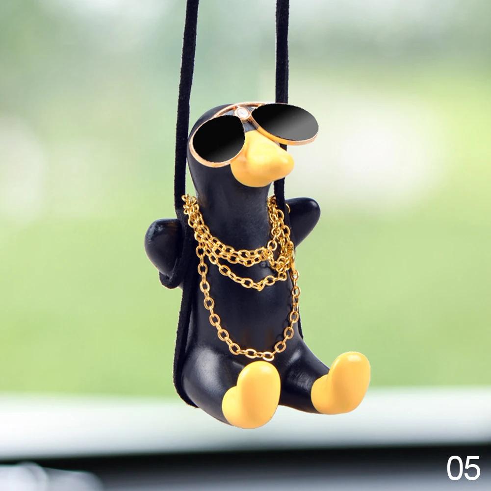 Auto-Anhänger, niedliche Anime-kleine Ente, Schaukel, Auto-Rückspiegel, hängende Ornamente, Innendekoration, Zubehör für Mädchen, Geschenke