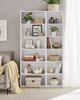 VASAGLE Libreria a 6 Ripiani Scaffale portaoggetti per Soggiorno Ufficio Camera da Letto Studio Stile Scandinavo Stile Scandinavo 24 x 60 x 178,5 cm Bianco