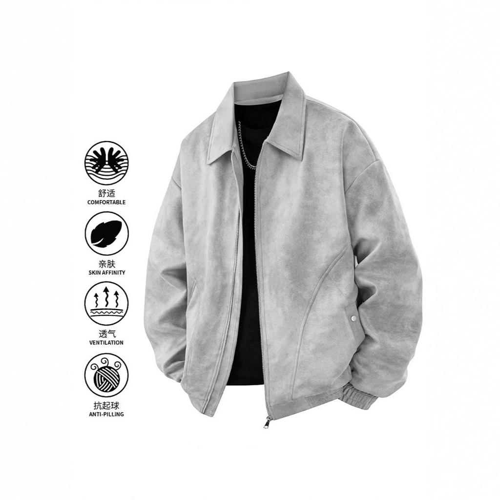 2025 autumn and winter new PU tooling retro leather jacket men's large size trendy jacket men's high-end sense ruffian handsome autumn and winter 