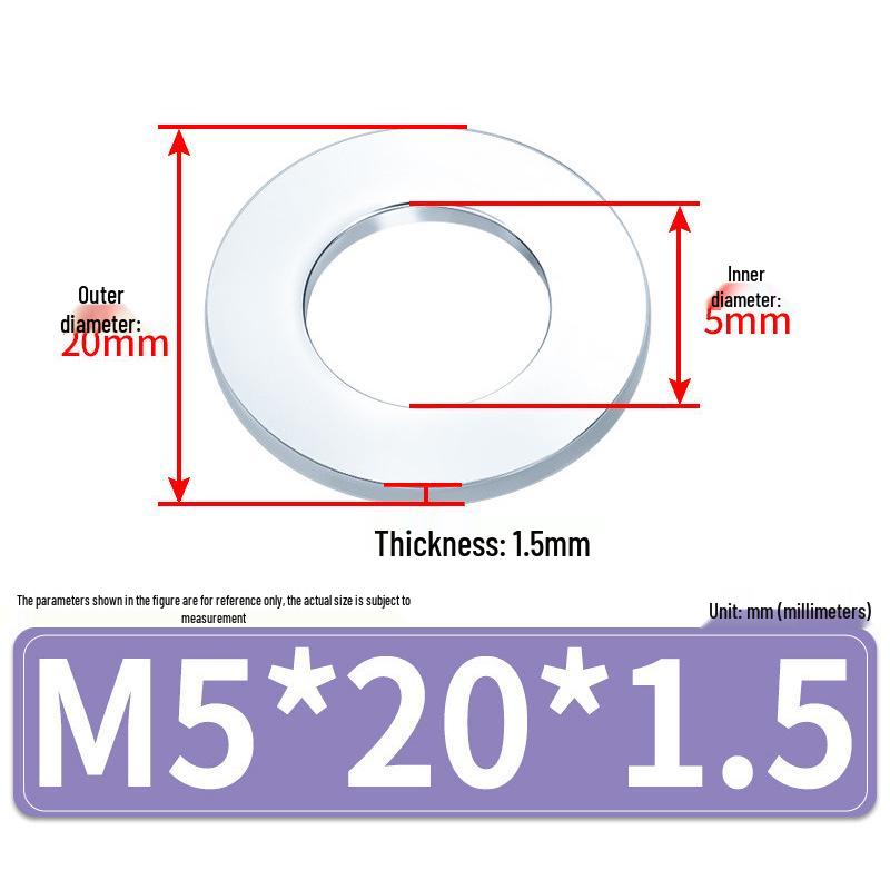 Extra Large Galvanized Metal Flat Washer (Sizes M1.6-M14)