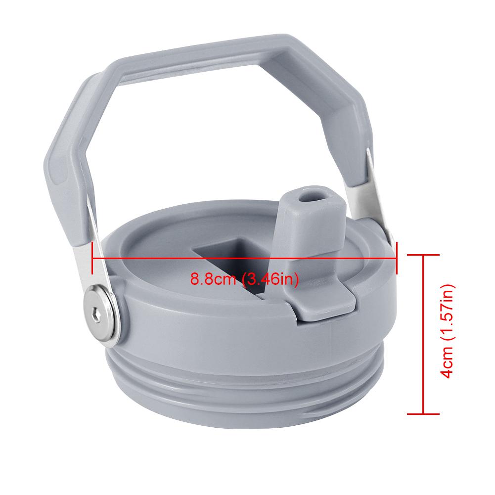 Flip Straw Lid Replacement with Handle Spill Proof Dustproof Tumbler Lid Splash Resistant for Stanley 20/30/40oz Mug Accessories