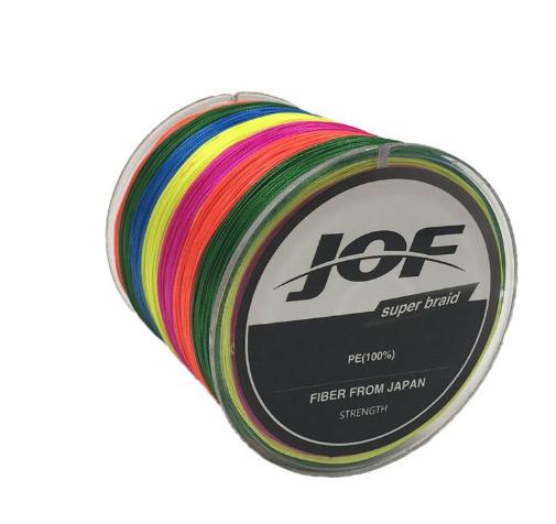 JOF 8X Braid  PE Strong Multicolored Fishing Gear 300 Meters Anti-Bite Fishing Line (as the picture,300m&2.0)