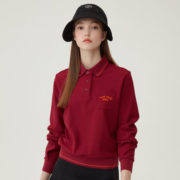 LECOQ GOLF Women'S Fabric Collar Pocket Point T-Shirt