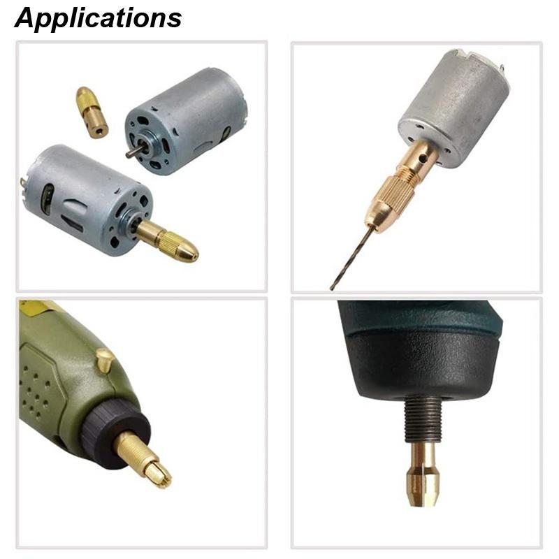 Mini-Bohrfutter, selbstspannendes Spannzangenset aus Messing, mehrere Größen, für Elektrowerkzeuge, Holzbearbeitung