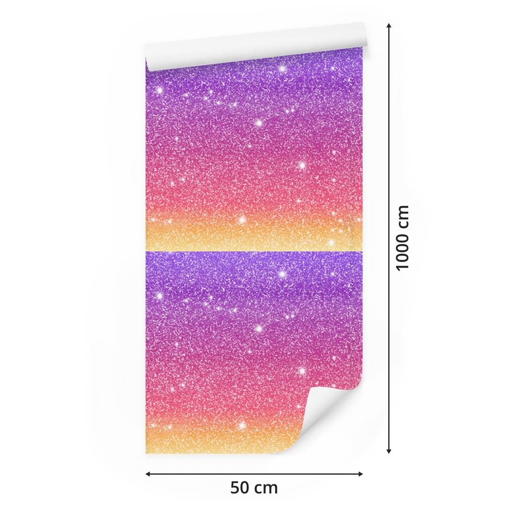 Glitter wallpaper purple and powder pink for living room and bedroom 50x1000
