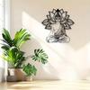 Yoga Meditation Lotus Metal Wall Art for Living Room Bedroom Balcony