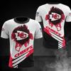 3D Digital Printed Short Sleeved Rugby Shirt Men's Round Neck Comfortable Fashionable Plus Size Breathable Casual T-shirt
