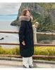 Autumn and Winter Women's Large Size Coat Hooded Fur Collar Horn Buckle Loose Casual Thickened Windproof Women's Jacket