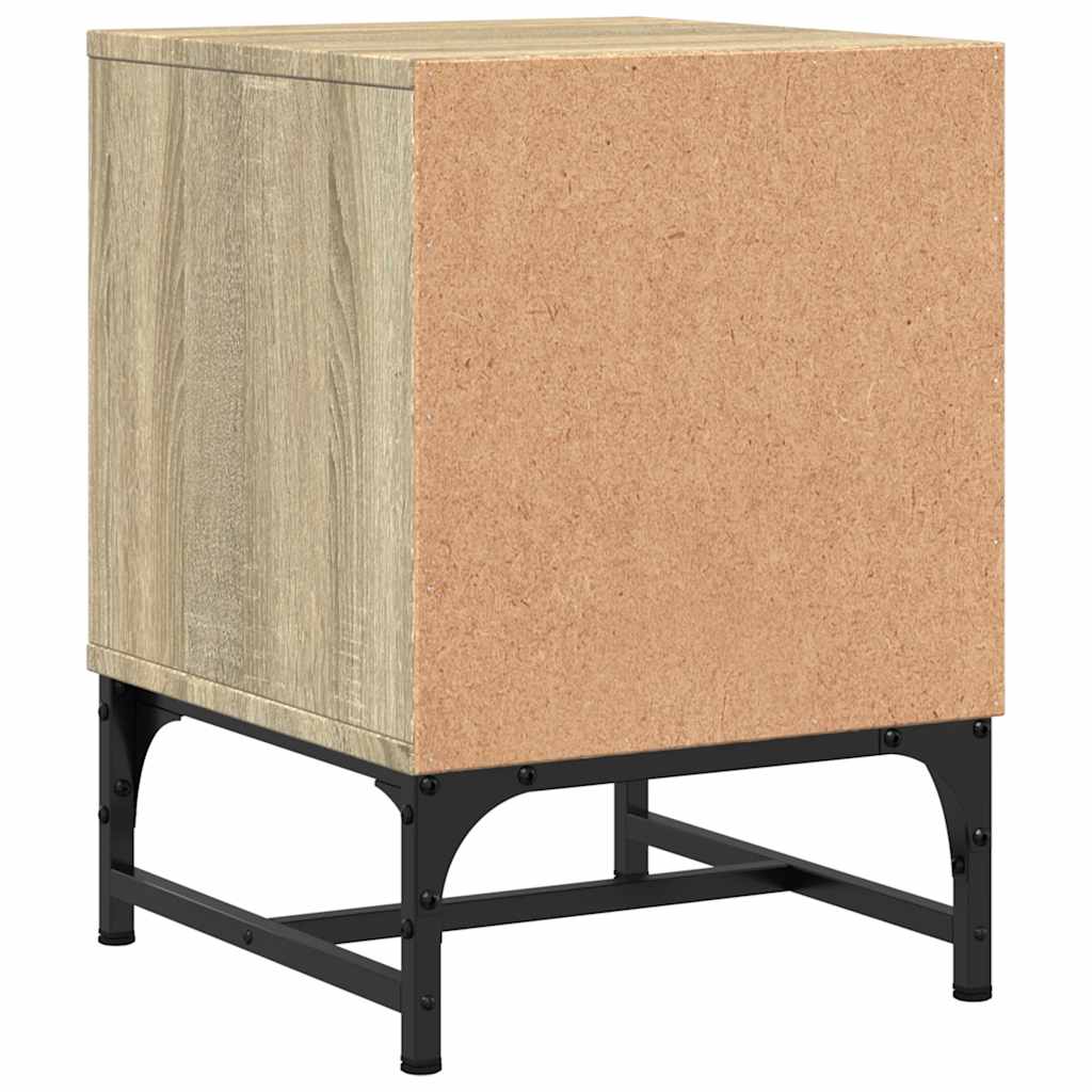 Nightstands with Glass Doors 2 pcs Sonoma Oak 35 x 37 x 50 cm