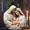 2D Flat Religious ThemesAcrylic Tabletop Decoration, Joseph, Mary, and Jesus Family, Suitable for wall decoration, porch, room, villa, accents Home, H