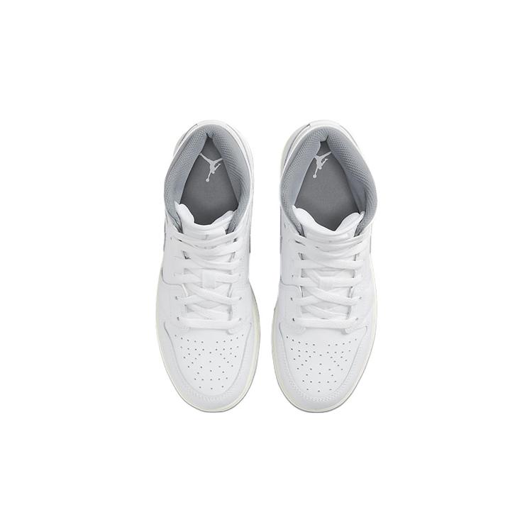 New Jordan Air Jordan 1 Mid Neutral Grey GS 554725-135