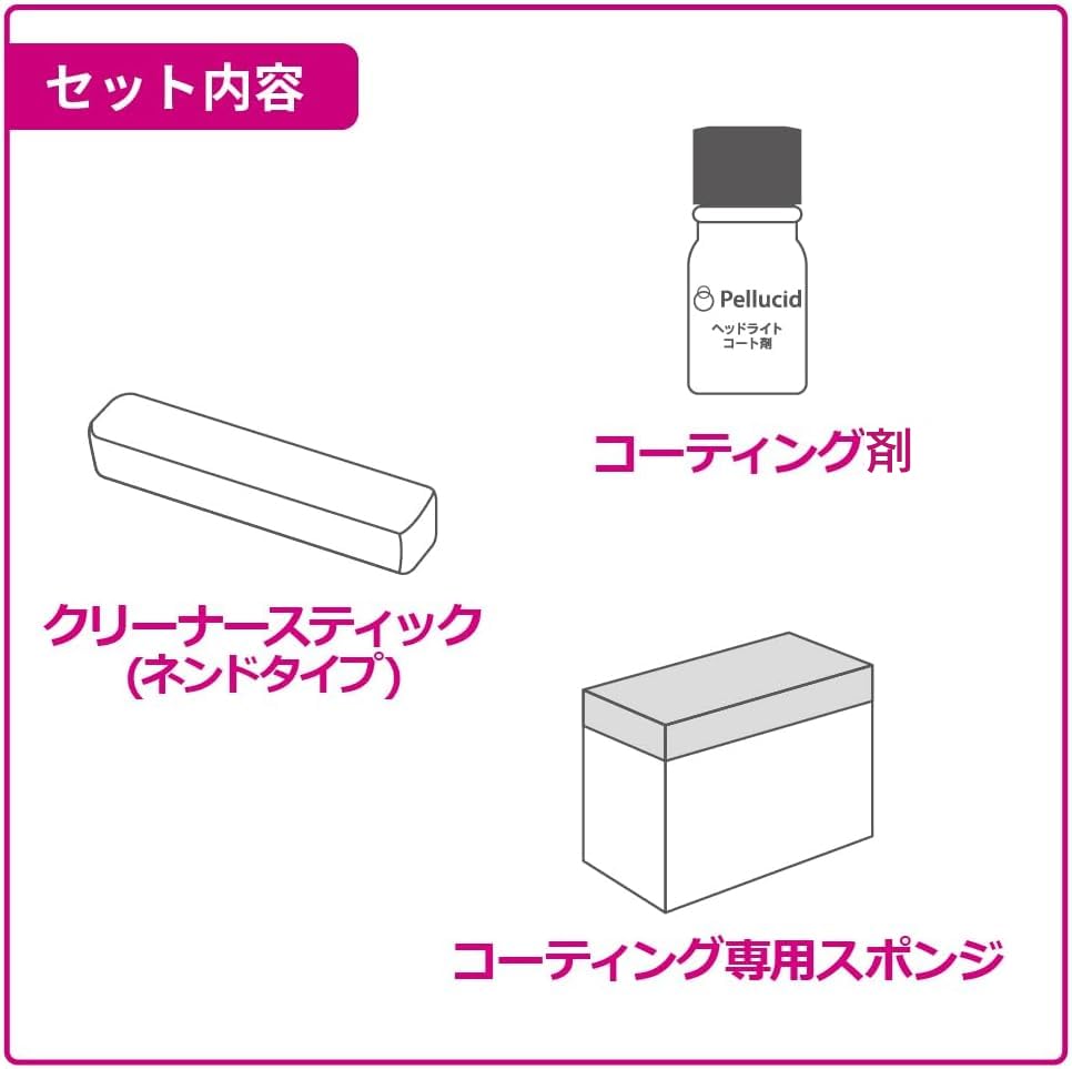 Pellucid PCD-500 Car Wash Chemical, Headlight & Clear , 2 Year Durability