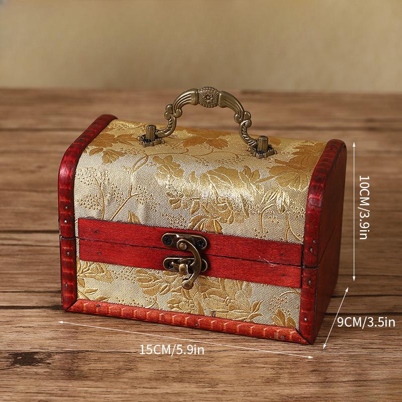 Hölzerne Schmuckschatullen Handgefertigte Dekorative Schatz-Kästchen Aufbewahrungs-Organizer Holzhalter Etui Box für Ring Ohrring Halskette Andenken Zeremonie
