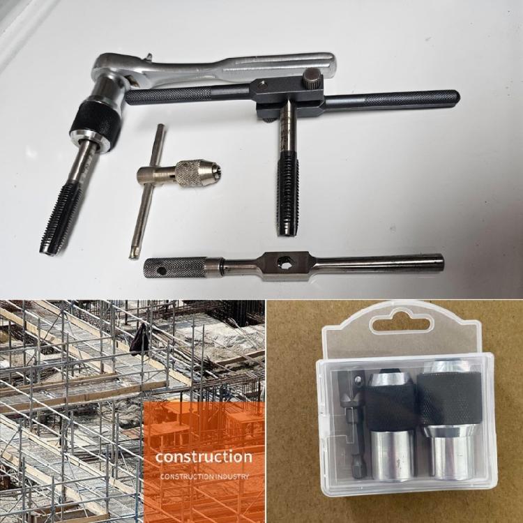 3PCS Tap Holder Socket Set for Seamlessly Threading and Extraction with 3/8Inch Drive Adapter Square Shank Connectors