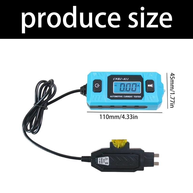 2/3pcs 12V/24V Car Current Tester Detector with Backlit & Flashlight 0.01-19.99A Automotive Fuses Circuit Analyzers Tool