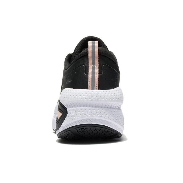 New LiNing Cushioned Anti Slip Wear Resistant And Water Resistant Low Top Casual Shoes Women's Black Pink AGLR332-1