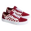 Old Skool Schachbrett Rot Canvas Skateschuhe Klassische Streetwear
