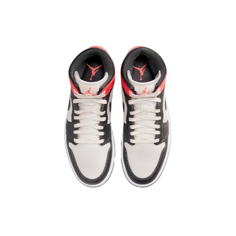 Jordan 1 Mid Newsprint Light Orewood Brown Women's Jordan DQ6078-100