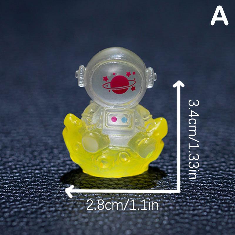 1Pcs Luminous Astronaut Resin Spaceman Figurine Home Decor Glowing Miniature Desktop Home Decoration Accessories