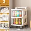 3-Tier Mobile Storage Trolley with Drawers