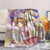 Cardcaptor Sakura Design Druck Flanelldecke, Hohe Qualität, Bequem für Alle Jahreszeiten, Heimdekoration, Wärme und Komfort