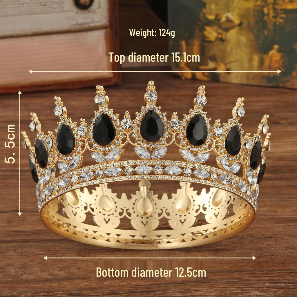 Elegancka Korona Ślubna Nakrycie Głowy: Wykwintna Dekoracja Tortu Weselnego, Urodzinowego i Akcesoria do Włosów dla Panny Młodej