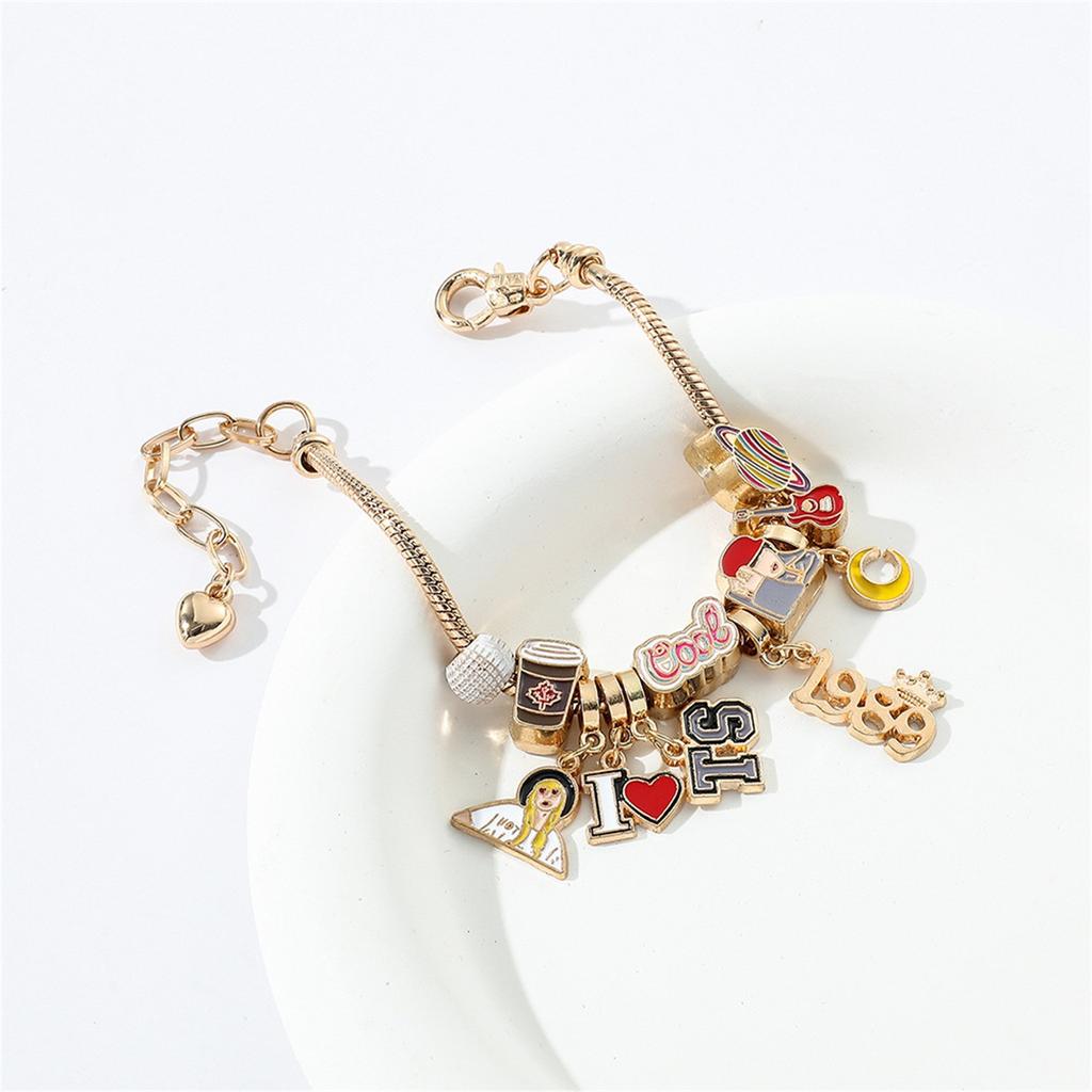 Music Pendant  Bracelet Dripping Oil Gadget Combination Bracelet Jewelry