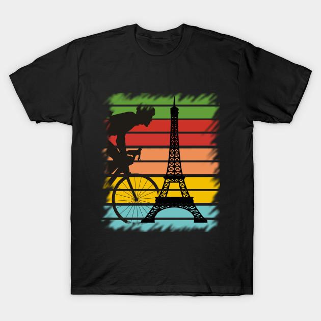 Men Black Print T-shirt De Tour Vintage Francia 2025 No-Cut Transfer Paper Print Cotton Tshirt 2XL чёрный